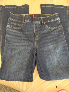 SPANX Women's Dark Blue Bootcut Stretch Jeans